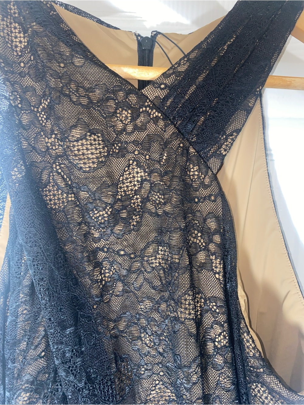 Veronica Beard NWT 14 Kailani Black Lace Cross-Halter Peplum Top - Picture 14 of 15